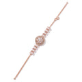 Aishri Rose Gold Plated Crystal Floral Bracelet & Girls