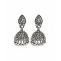 Aishri Oxidised Silver Tone Jhumki Earrings