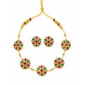 Aishri Multigem Floral Necklace Set