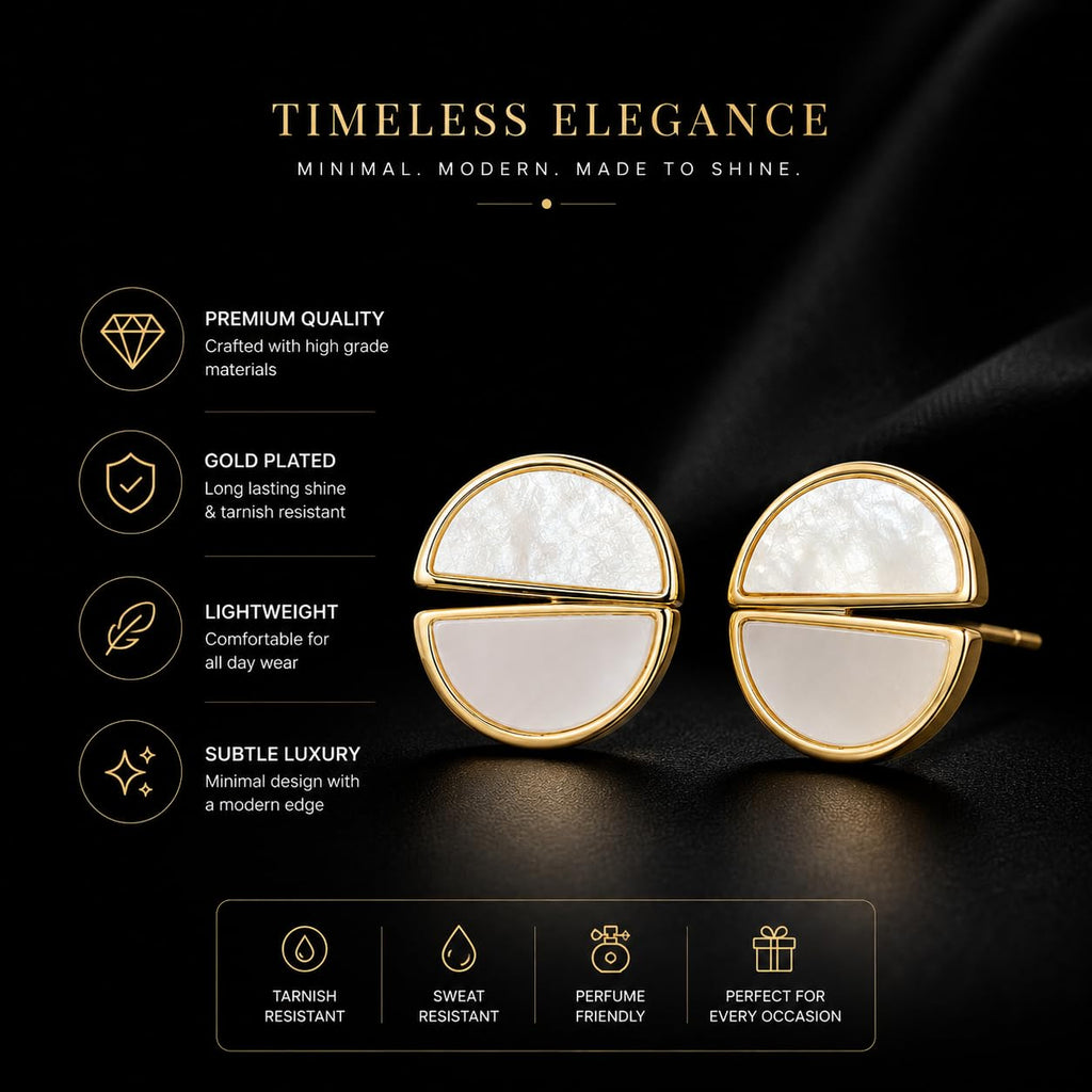 Aishri Gold Tone Designer Fashion Earrings