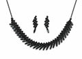 Aishri Black Crystal Necklace Set