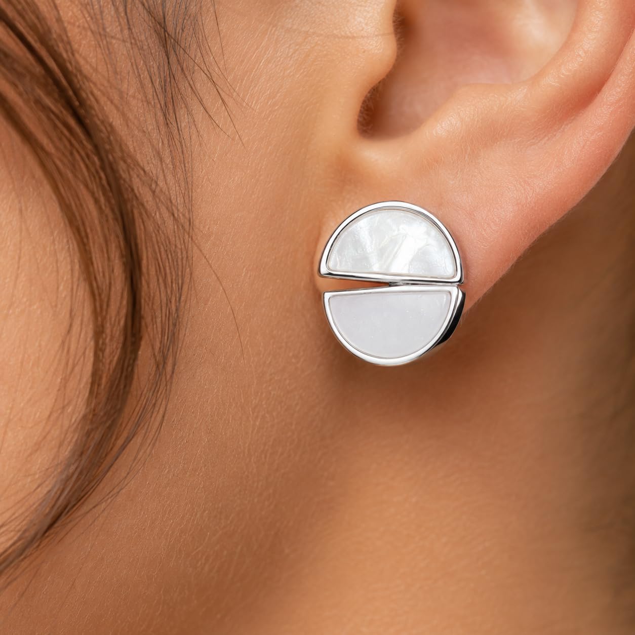 Aishri Silver Tone Designer Fashion Earrings