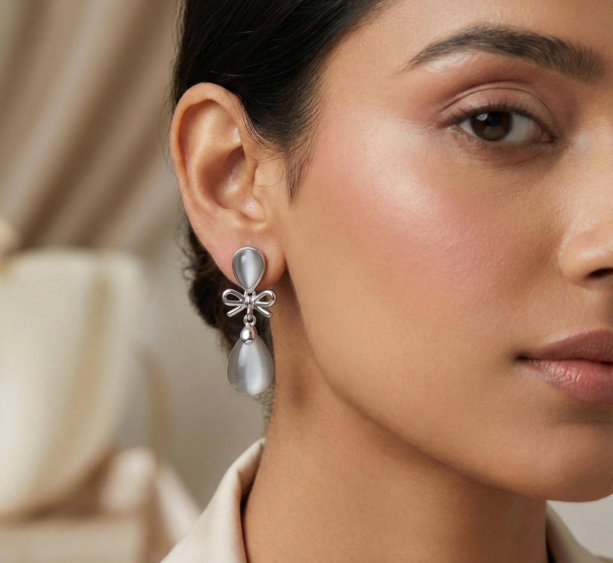 Aishri Artificial Pearl drop Dangle Earrings