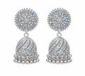 Aishri Silver Tone Jhumki Earrings