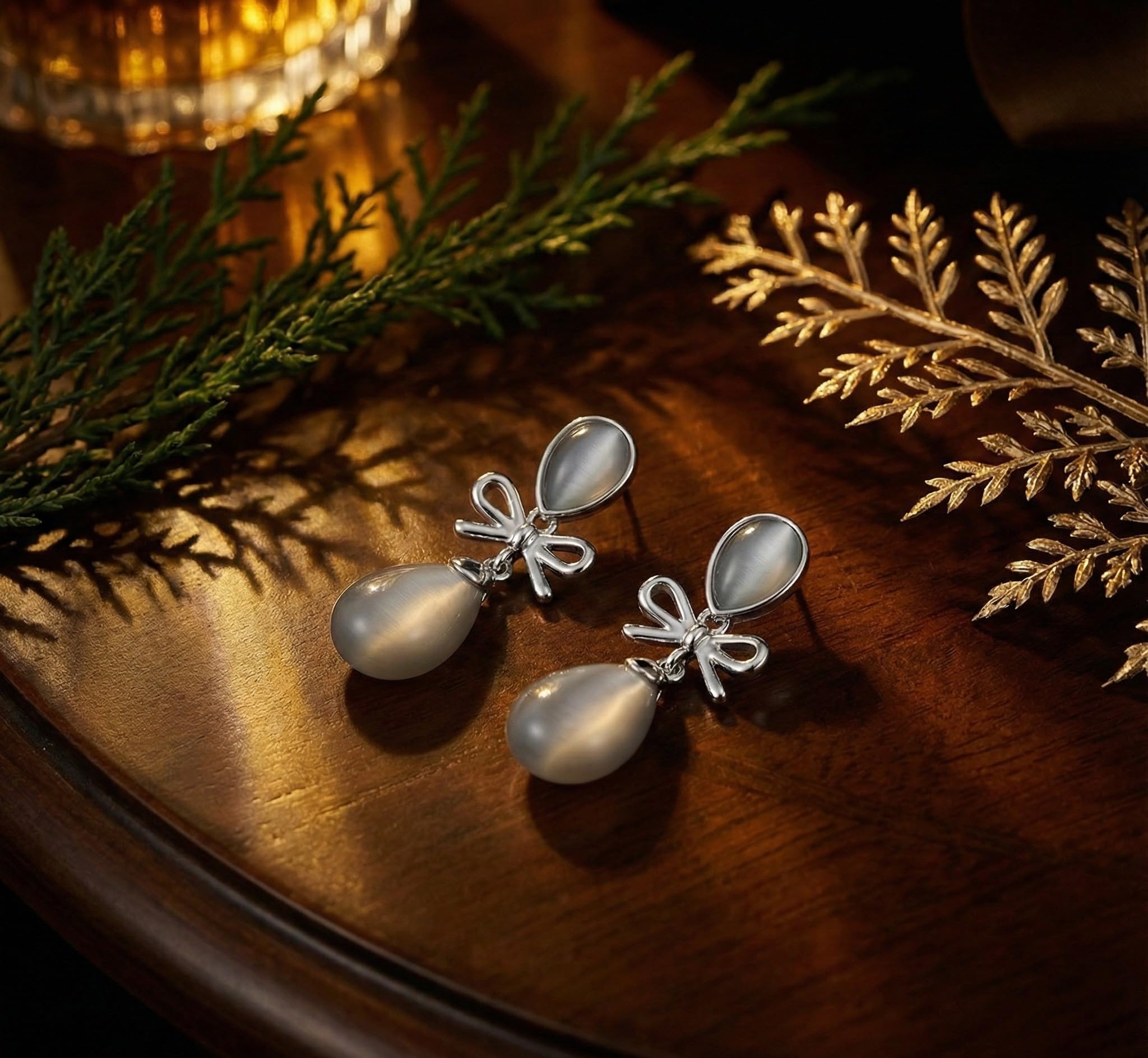 Aishri Artificial Pearl drop Dangle Earrings